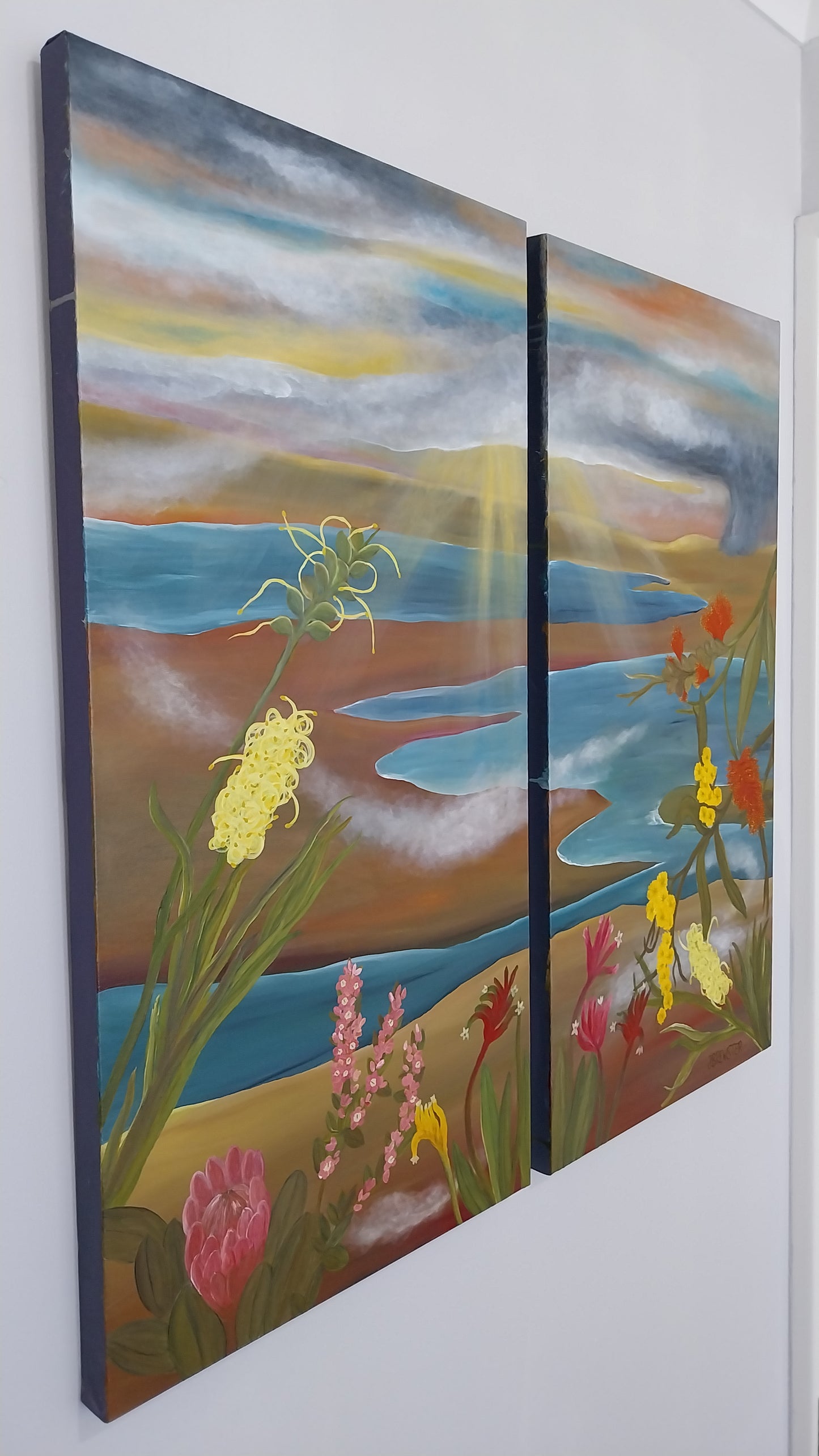 Artwork - Beyond the Flowers (Diptych)