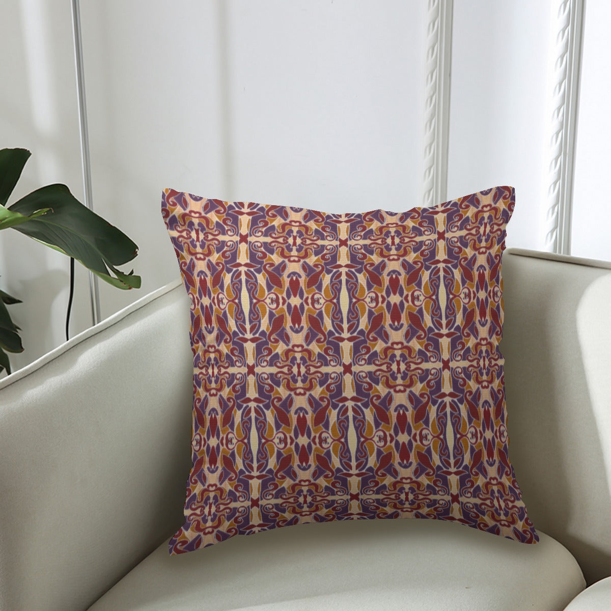 Couch Pillowcase - Burgundy Swirl