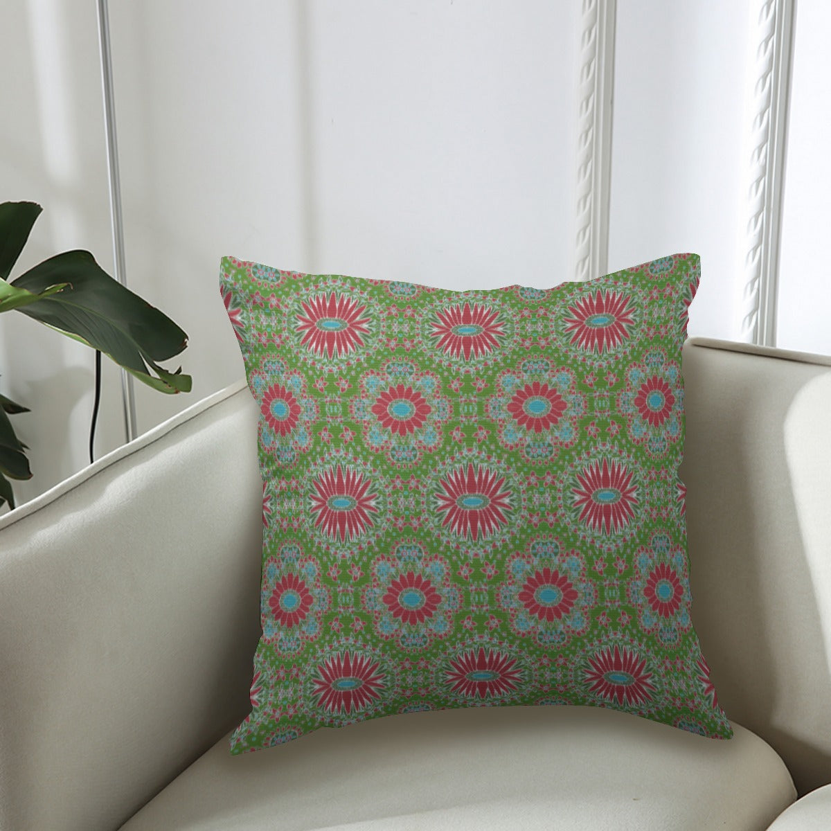 Couch Pillowcase - Pink Floral