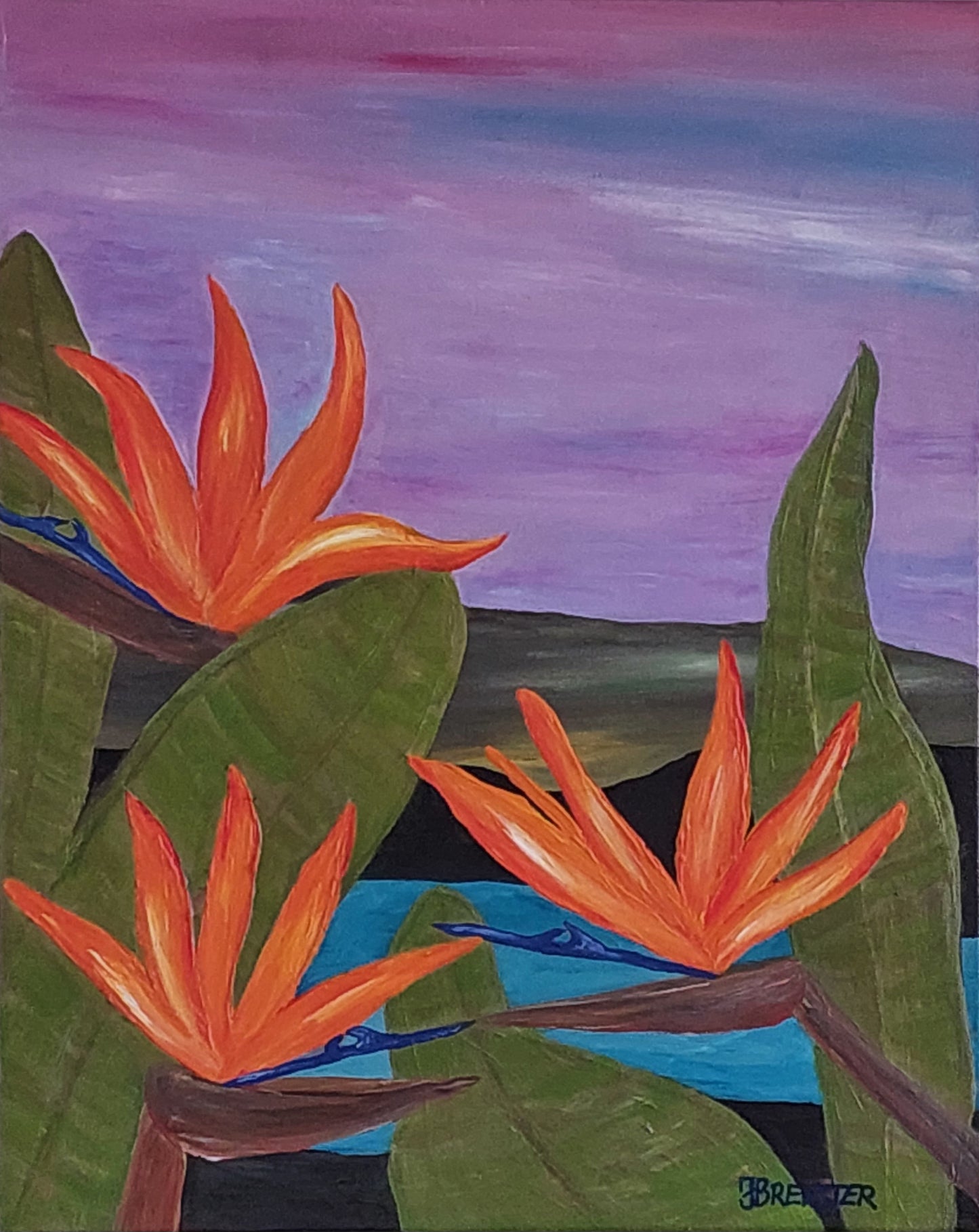 Artwork - Sunset Birds of Paradise